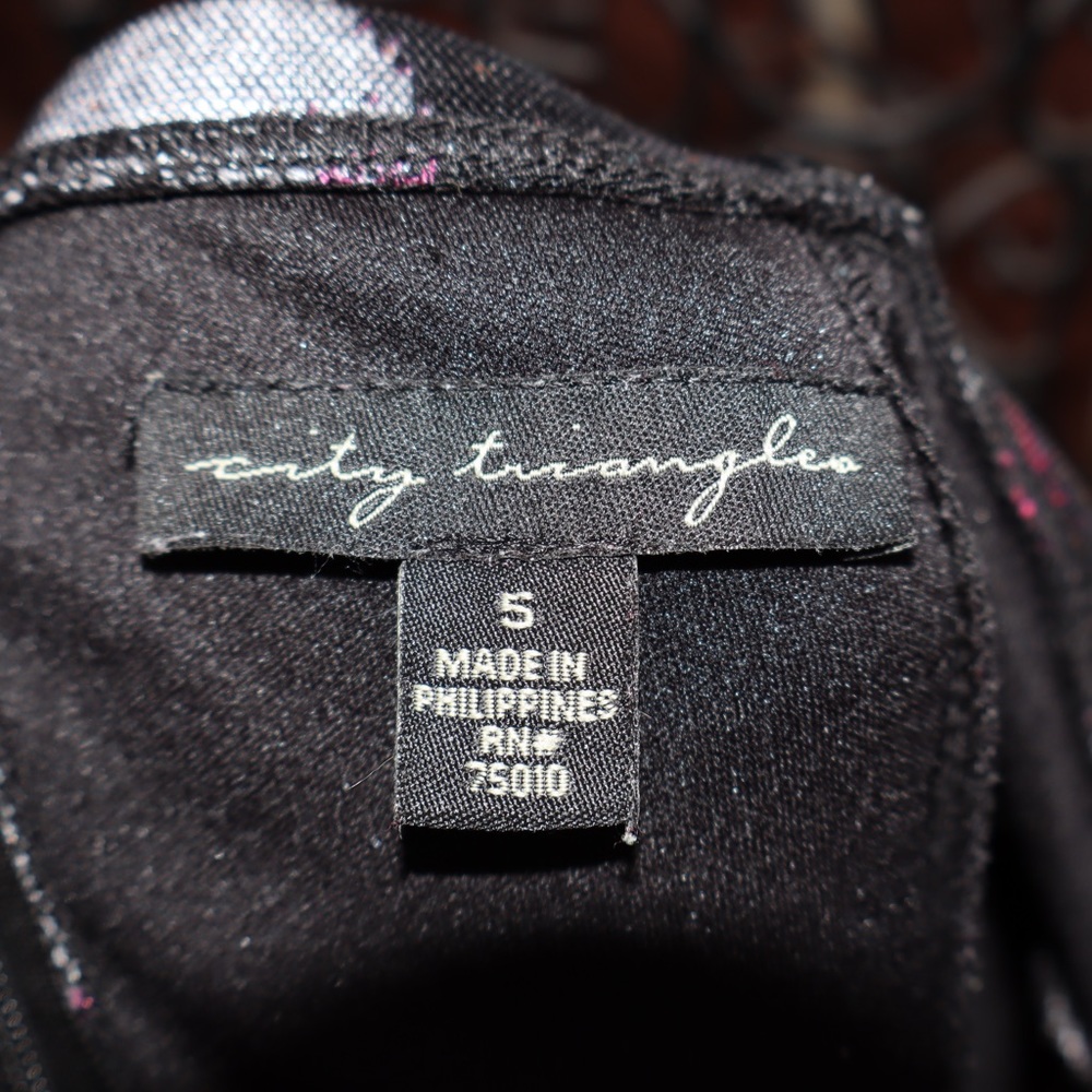 City Triangles Grey Black & Pink Leopard Print Cocktail/Party Dress - Picture 5 of 6